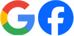 Facebook og Google Logo